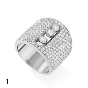 Messika 2018 Move Joaillerie Pavé Ring 18 carat white gold diamond band