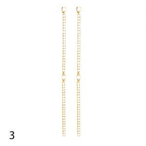 Messika 2018 Gatsby Double Bar Earrings 18 carat yellow gold bar earrings