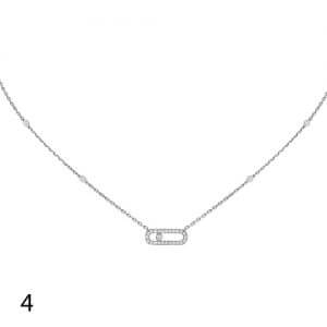 Messika 2018 Move Uno Necklace 18 carat white gold pavé necklace