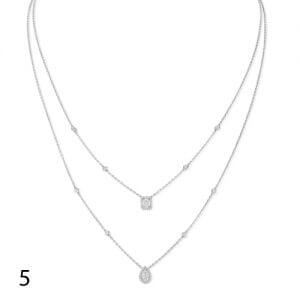 Messika 2018 My Twin 2 Rows 18 carat white gold necklace