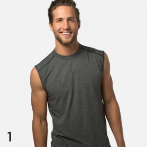 Stay Cool with Cariloha Bamboo Fit Sleeveless Tank (mens) dark grey