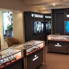 Kirk Freeport TAG Heuer store interior with watch and jewelry display
