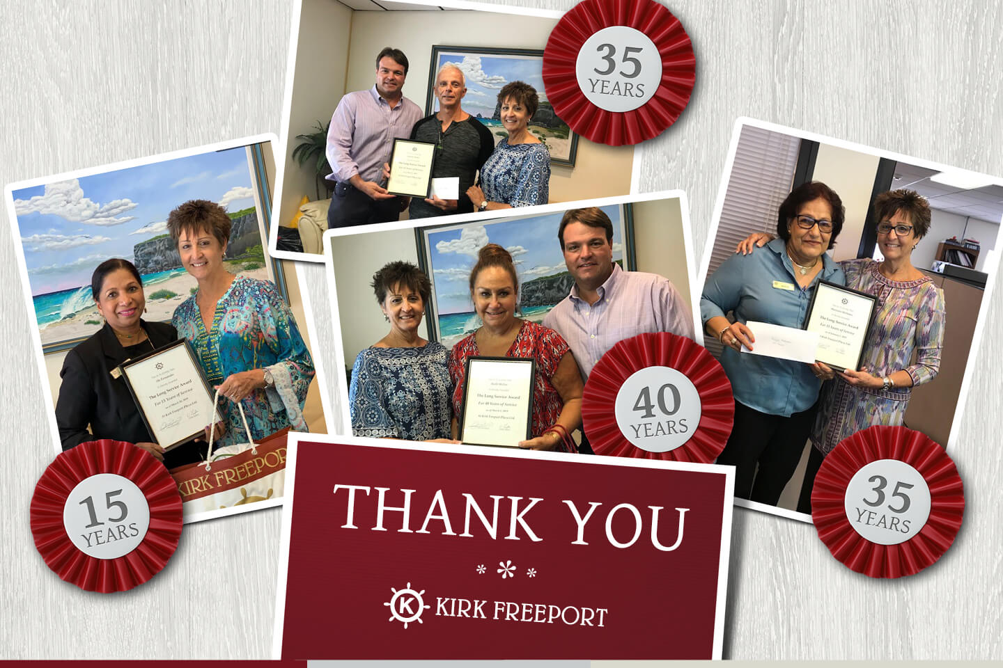 Kirk Freeport Long Service Awards 2019 Kirk Freeport
