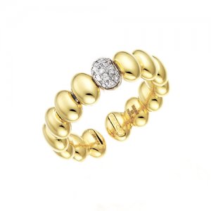 Chimento gold ring with diamond setting