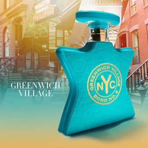 Bond No. 9 Greenwich Village fragrance blue bottle