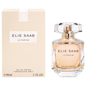 Elie Saab le parfum transparent bottle with yellow perfume