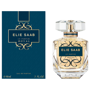 Elie Saab le parfum transparent bottle with a blue logo