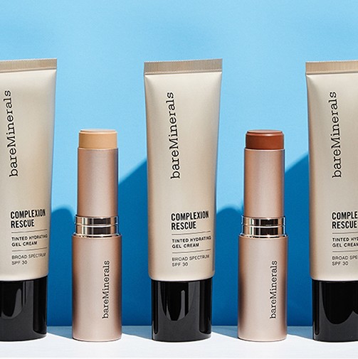 bareMinerals Complexion Rescue and lipstick collection