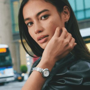 DKNY Watches monochromatic metallic grey watch