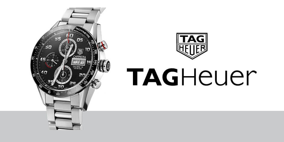 Kirk Freeport 50th Anniversary Sweepstakes TAG Heuer metallic grey and black watch