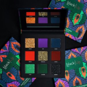 colourful eyeshadow palette with nine vibrant shades